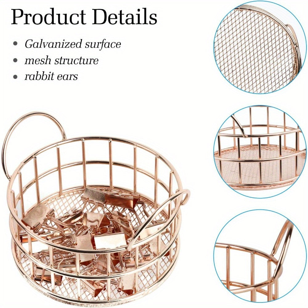 Mesh Paper Clip Holder Desk Organizer for Office School
