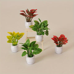 Mini Green Plant Tree Potted Doll House Furniture Home Decor