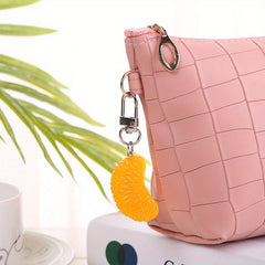 Fruit Orange Keychain Cartoon PVC Pendant