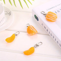 Fruit Orange Keychain Cartoon PVC Pendant