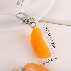 Fruit Orange Keychain Cartoon PVC Pendant