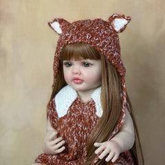 22in Reborn Baby Doll Deep Pink Silicone Princess Toddler Bebe Collectible