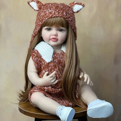 22in Reborn Baby Doll Deep Pink Silicone Princess Toddler Bebe Collectible