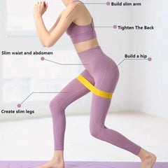 5pcs Yoga Resistance Ropes for Hip Lifting Strength Training Pilates