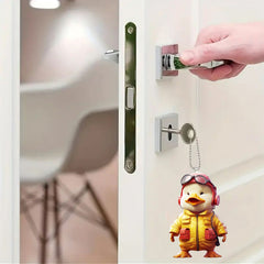 2D Duck Car Pendant Backpack Pendant Cartoon Car Pendant