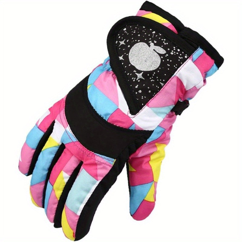 Kids Waterproof Winter Gloves With Adjustable Buckle