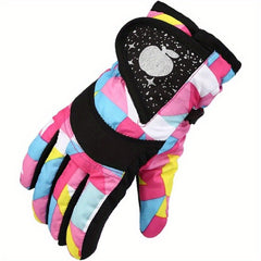 Kids Waterproof Winter Gloves With Adjustable Buckle