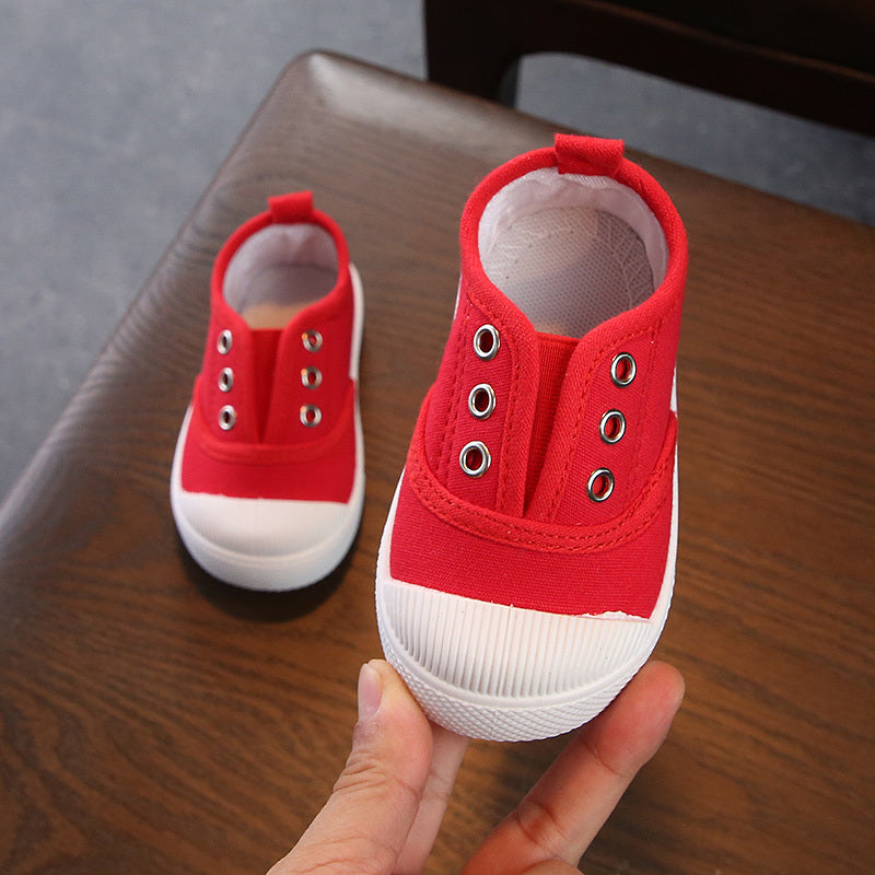 Casual Low Top Canvas Shoes For Girls Lightweight Walking Shoes