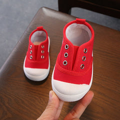 Casual Low Top Canvas Shoes For Girls Lightweight Walking Shoes