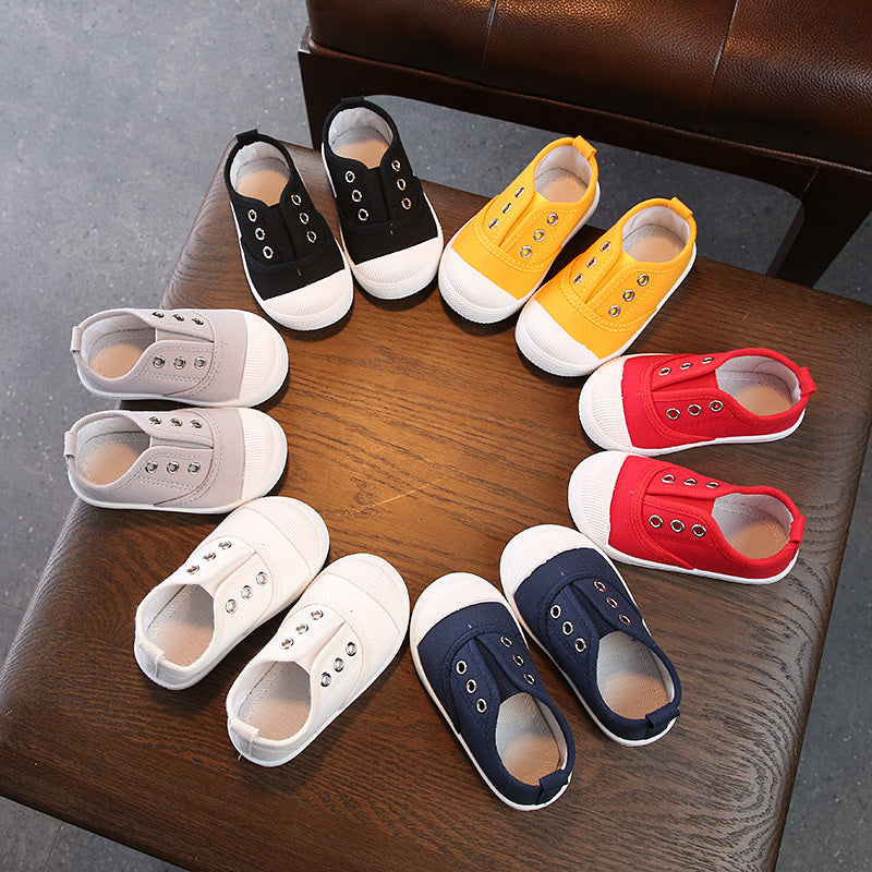 Casual Low Top Canvas Shoes For Girls Lightweight Walking Shoes