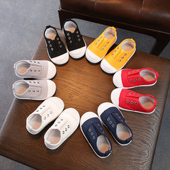 Casual Low Top Canvas Shoes For Girls Lightweight Walking Shoes