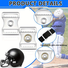 10pcs Stainless Steel Helmet Chin Strap Adapter Kit for Sports Helmets