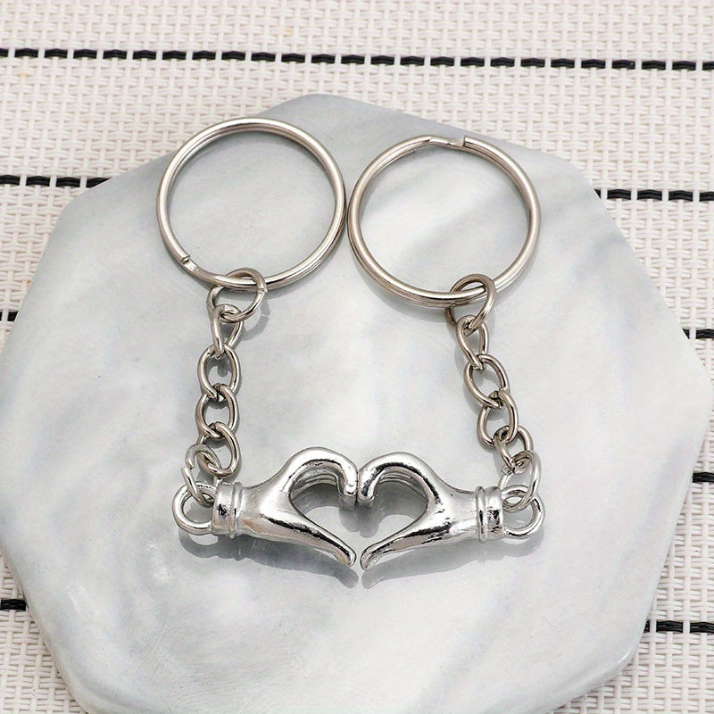 2pcs Magnetic Metal Couple's Keychain Gift