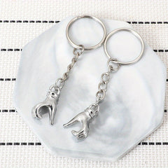 2pcs Magnetic Metal Couple's Keychain Gift