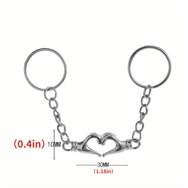 2pcs Magnetic Metal Couple's Keychain Gift