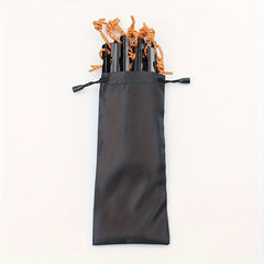 10pcs Aluminum Alloy Tent Ground Nails With Rope & Storage Bag