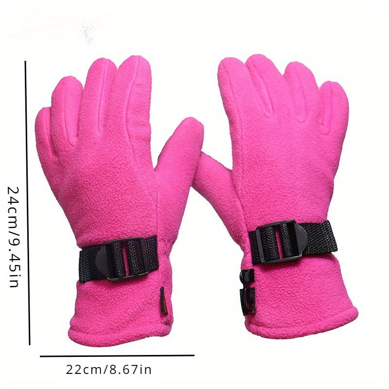 Christmas Outdoor Cycling Warm Ski Gloves Windproof Cold Resistant Thick All Fin