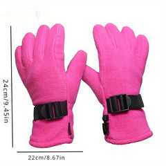 Christmas Outdoor Cycling Warm Ski Gloves Windproof Cold Resistant Thick All Fin