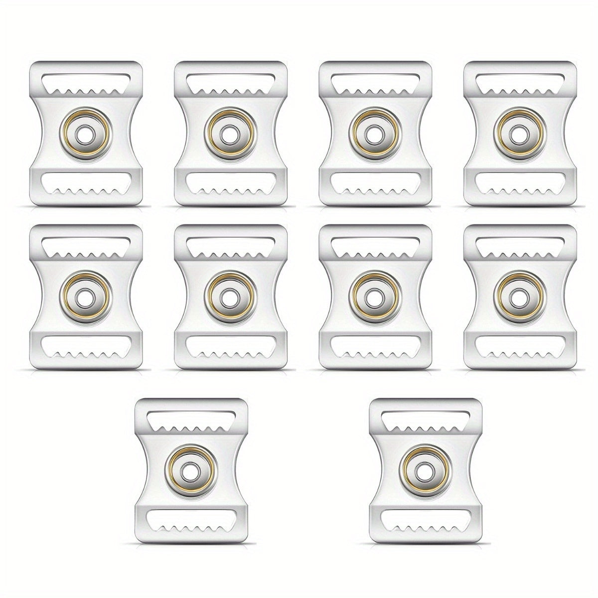 10pcs Stainless Steel Helmet Chin Strap Adapter Kit for Sports Helmets