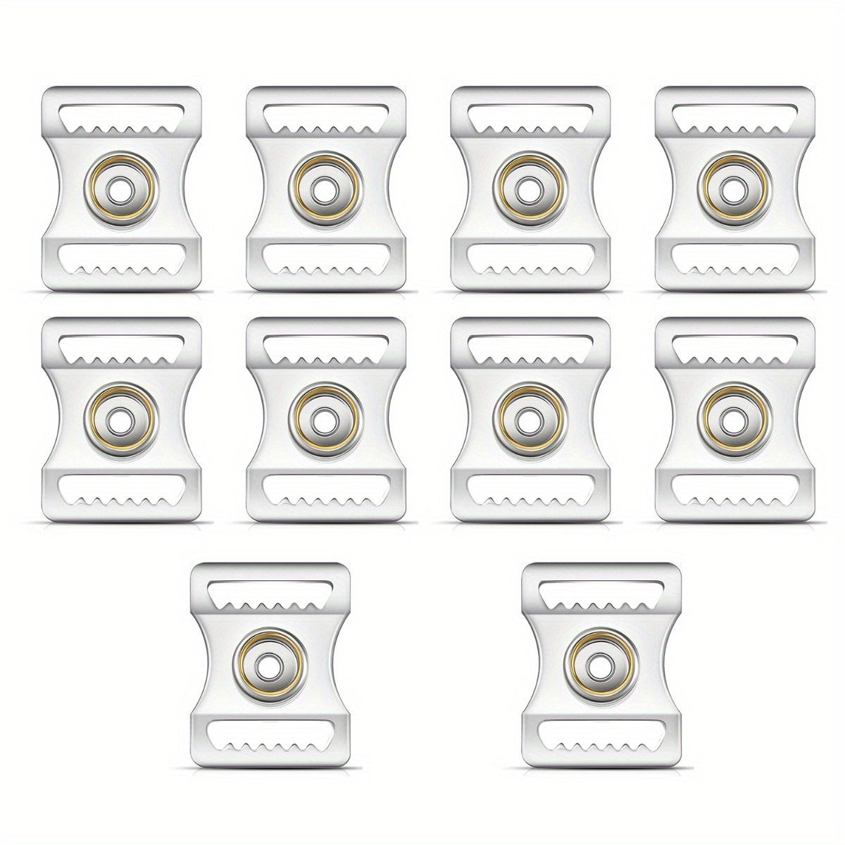 10pcs Stainless Steel Helmet Chin Strap Adapter Kit for Sports Helmets