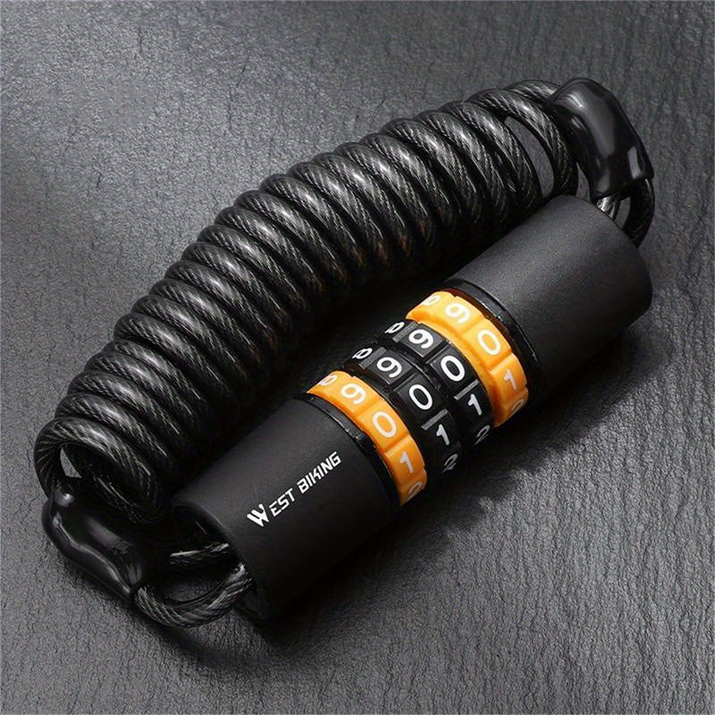 Bike Helmet & Safety Lock: Password Rope Mountain Bike Lock