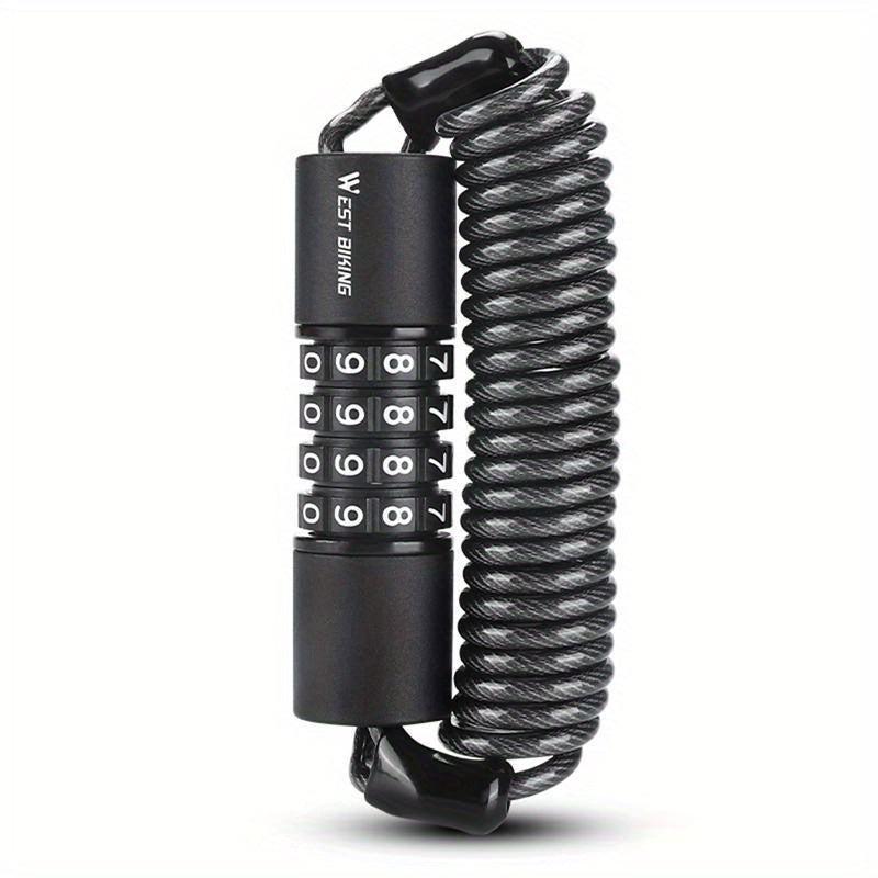 Bike Helmet & Safety Lock: Password Rope Mountain Bike Lock
