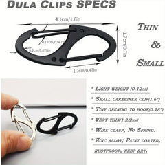 20PCS Small Dual Spring Snap Hook Keychain Buckle