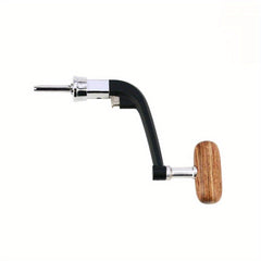 Metal Spinning Fishing Reel Handle Replacement Rocker Arm With Wooden Knob