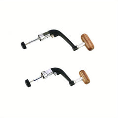 Metal Spinning Fishing Reel Handle Replacement Rocker Arm With Wooden Knob