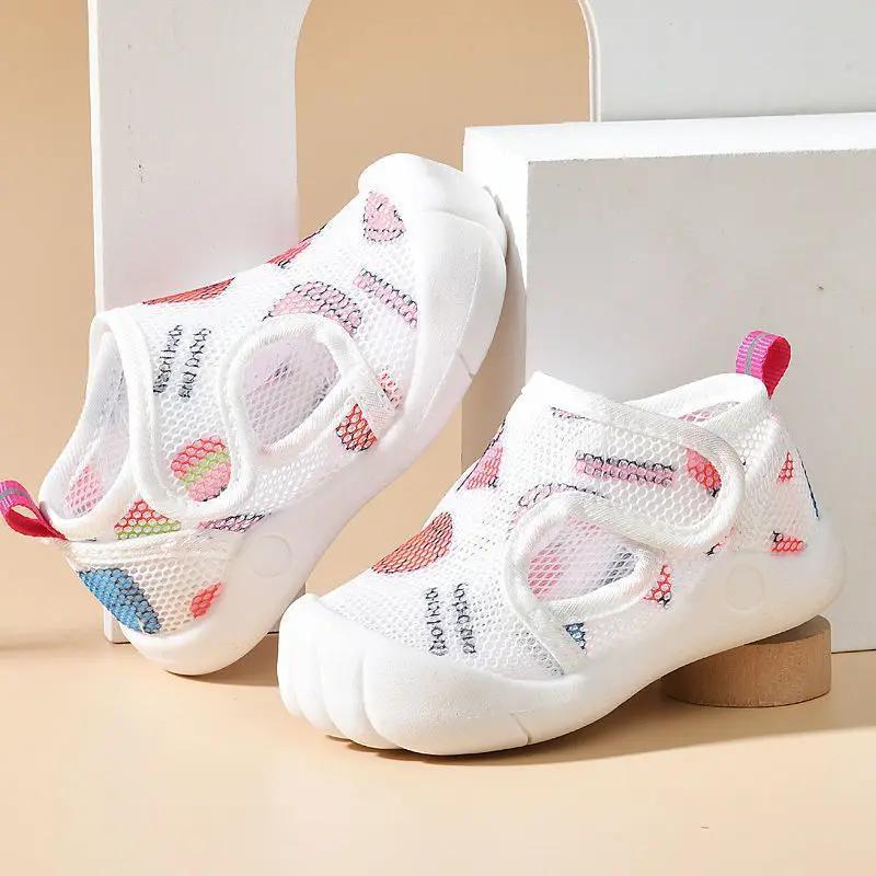 Breathable Mesh Sport Sandals for Baby Girls Lightweight Anti slip Walking Shoes