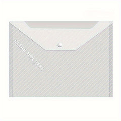 10pcs Waterproof File Bags Large Button Test Paper Storage