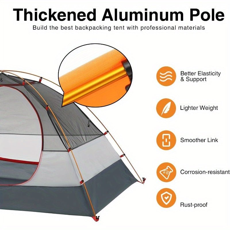 2-Person Camping Tent Double Layer Waterproof Windproof Ultralight