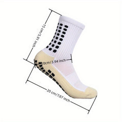 Men's Breathable Fitness Football Leg Cover&Anti Slip Socks Shin Guards