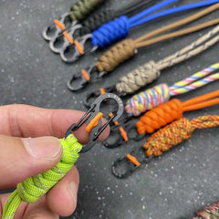 Anti Theft Keychain Lanyard High Strength Emergency Survival Backpack Key Ring