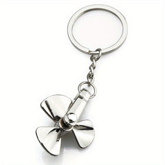 Rotating Windmill Metal Keychain Car Backpack Decoration