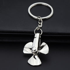 Rotating Windmill Metal Keychain Car Backpack Decoration