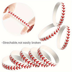 15pcs Softball Silicone Bracelet Softball Gift Softball Teams