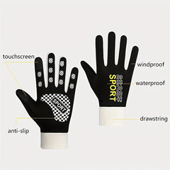 Velvet Touch Screen Windproof Coldproof Gloves for Men and Women