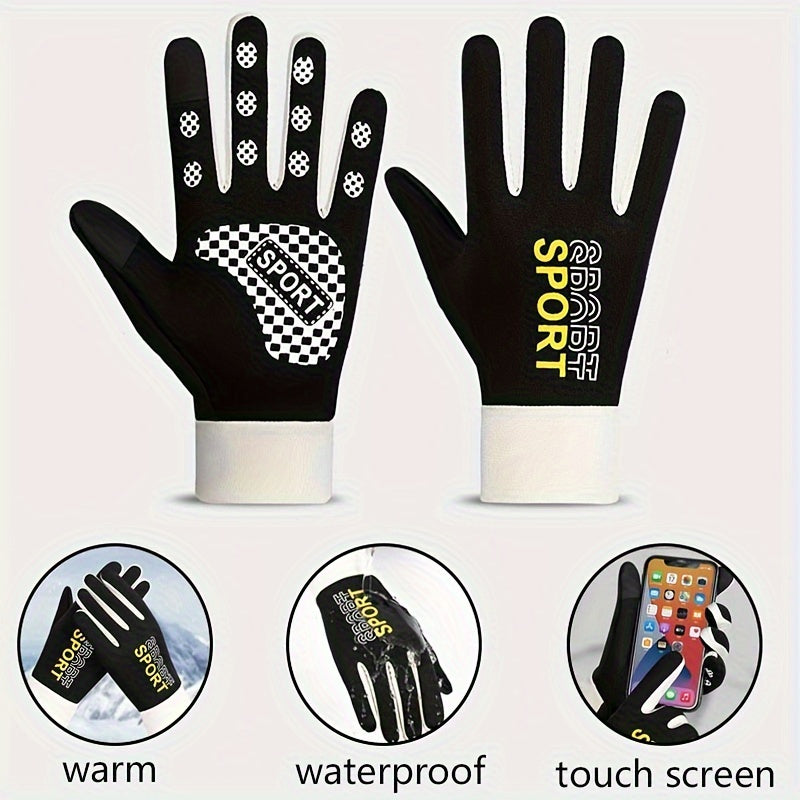 Velvet Touch Screen Windproof Coldproof Gloves for Men and Women