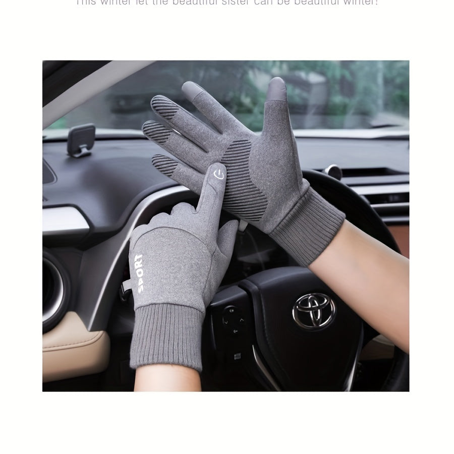 Waterproof Warm Touch Screen Sports Gloves for Snow Driving Running Cycling