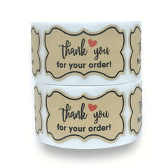 300pcs Thank You For Your Order Stickers Seal Label Stickers