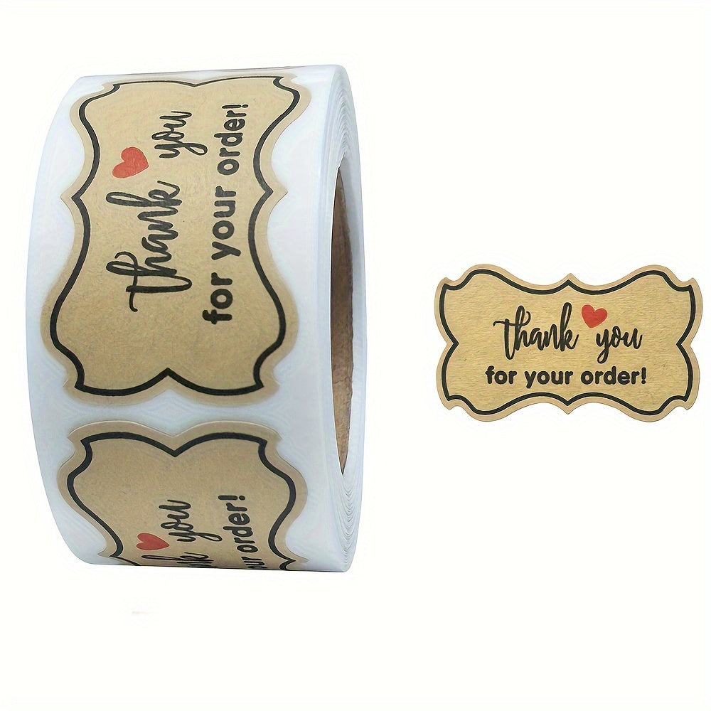 300pcs Thank You For Your Order Stickers Seal Label Stickers