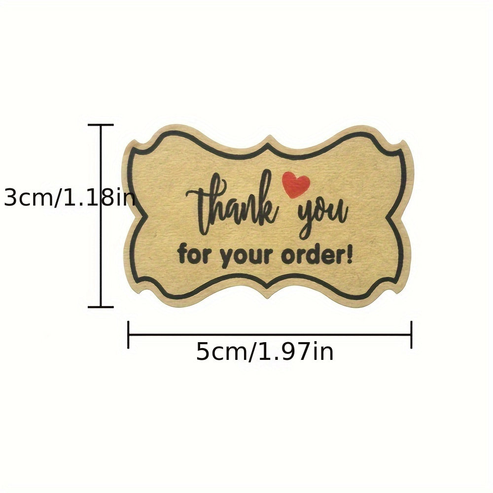 300pcs Thank You For Your Order Stickers Seal Label Stickers