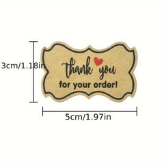 300pcs Thank You For Your Order Stickers Seal Label Stickers