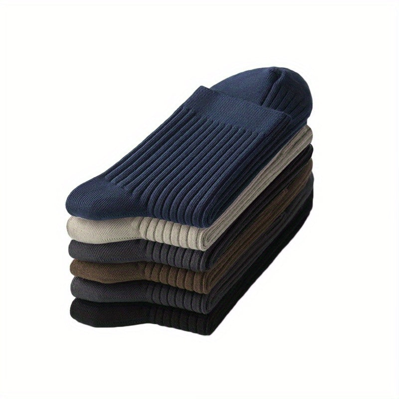 5 Pairs Men's Comfy Crew Socks Breathable Casual Outdoor Unisex Socks