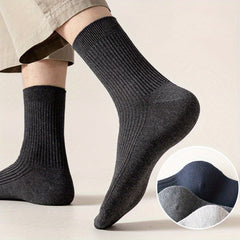 5 Pairs Men's Comfy Crew Socks Breathable Casual Outdoor Unisex Socks