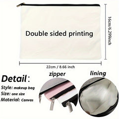 Teacher Love Inspire Print Cosmetic Bag Makeup Pouch