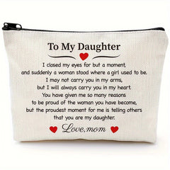 Makeup Cosmetic Bag Daughter Gift From Mom To My Daughter