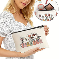 Teacher Cartoon Makeup Bag Organizer