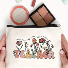 Teacher Cartoon Makeup Bag Organizer